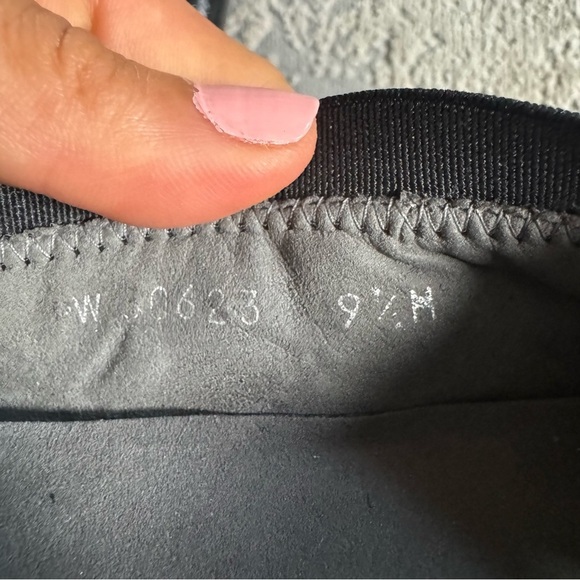 Stuart Weitzman Cap Toe black Ballet Flats leather Quilted Stretch 9.5 - Picture 4 of 14